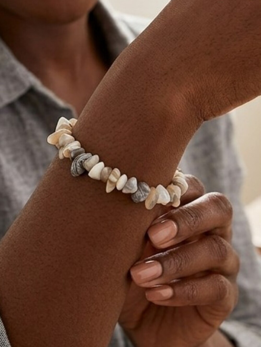 Agate Chip Crystal Bracelet